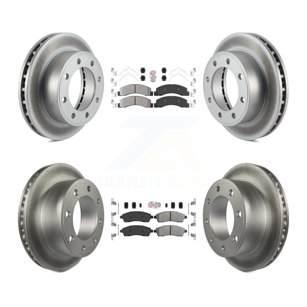 Kit de rotors de frein à revêtement semi-métallique avant et arrière, pour Ford F-250 Super Duty 4W