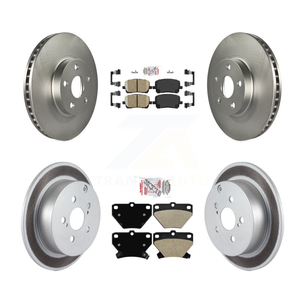 Kit de Rotor de frein à revêtement de plaquette semi-métallique arrière en céramique avant pour Toyota Matrix Vib