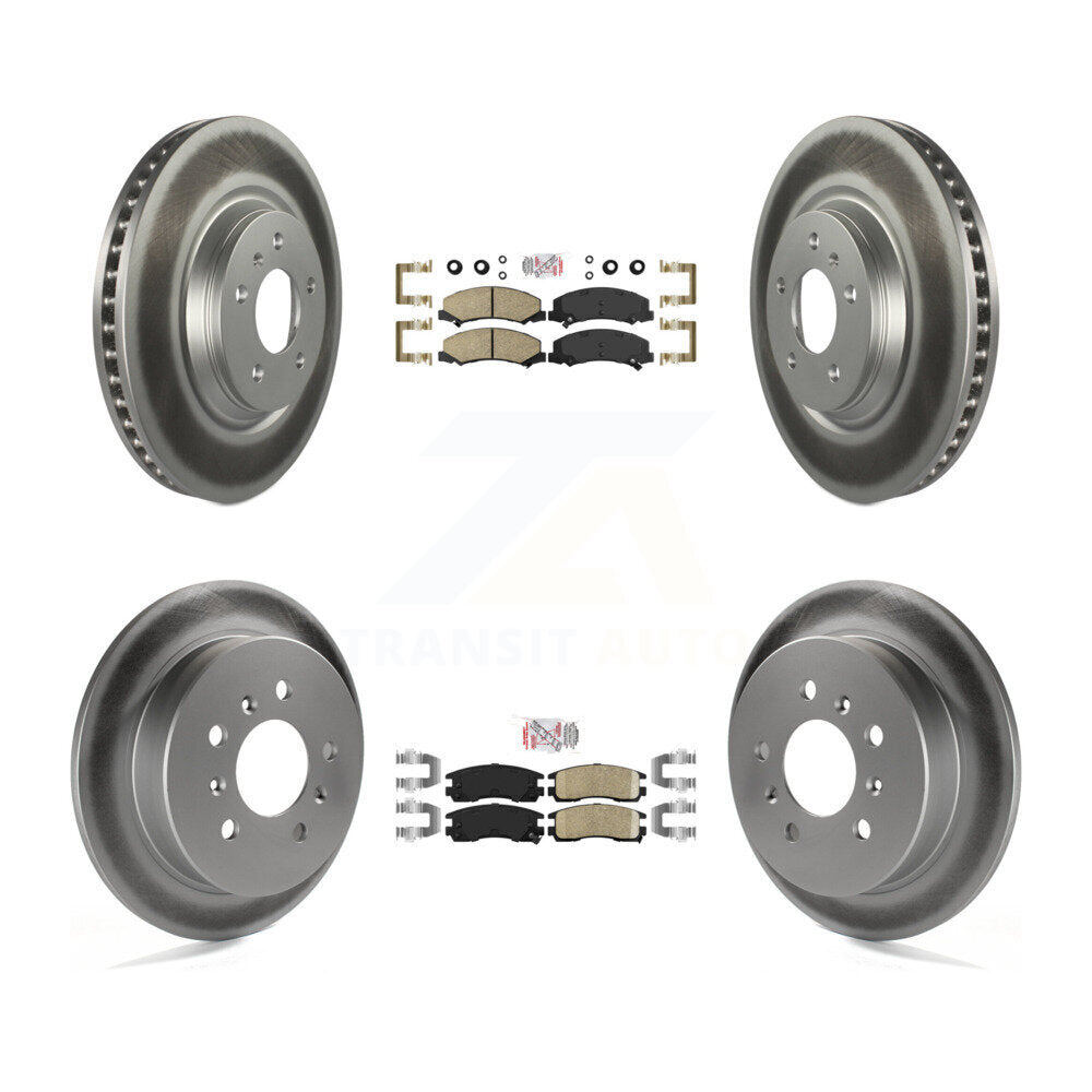 Kit de plaquettes en céramique avant et arrière et Rotor de frein à disque revêtu pour Buick LaCrosse Allur