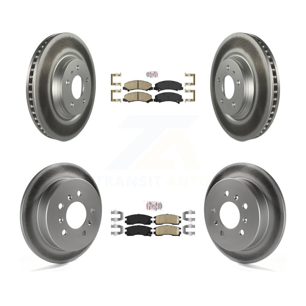 Kit de plaquettes en céramique avant et arrière et Rotor de frein à disque revêtu pour Buick LaCrosse Allur