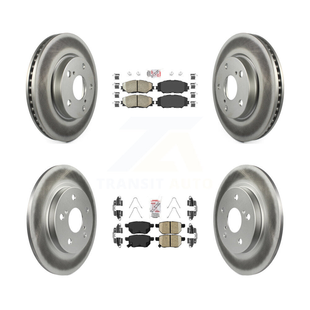 Kit de plaquettes en céramique avant et arrière et de rotors de frein à disque revêtus pour Scion xB 2008 – 2015
