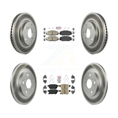 Kit de plaquettes en céramique avant et arrière et de rotors de frein à disque revêtus pour Scion xB 2008 – 2015