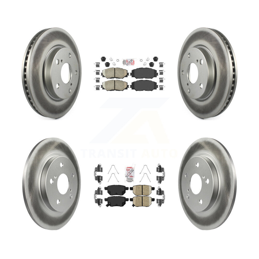 Kit de plaquettes en céramique avant et arrière et de rotors de frein à disque revêtus pour Scion xB 2008 – 2015