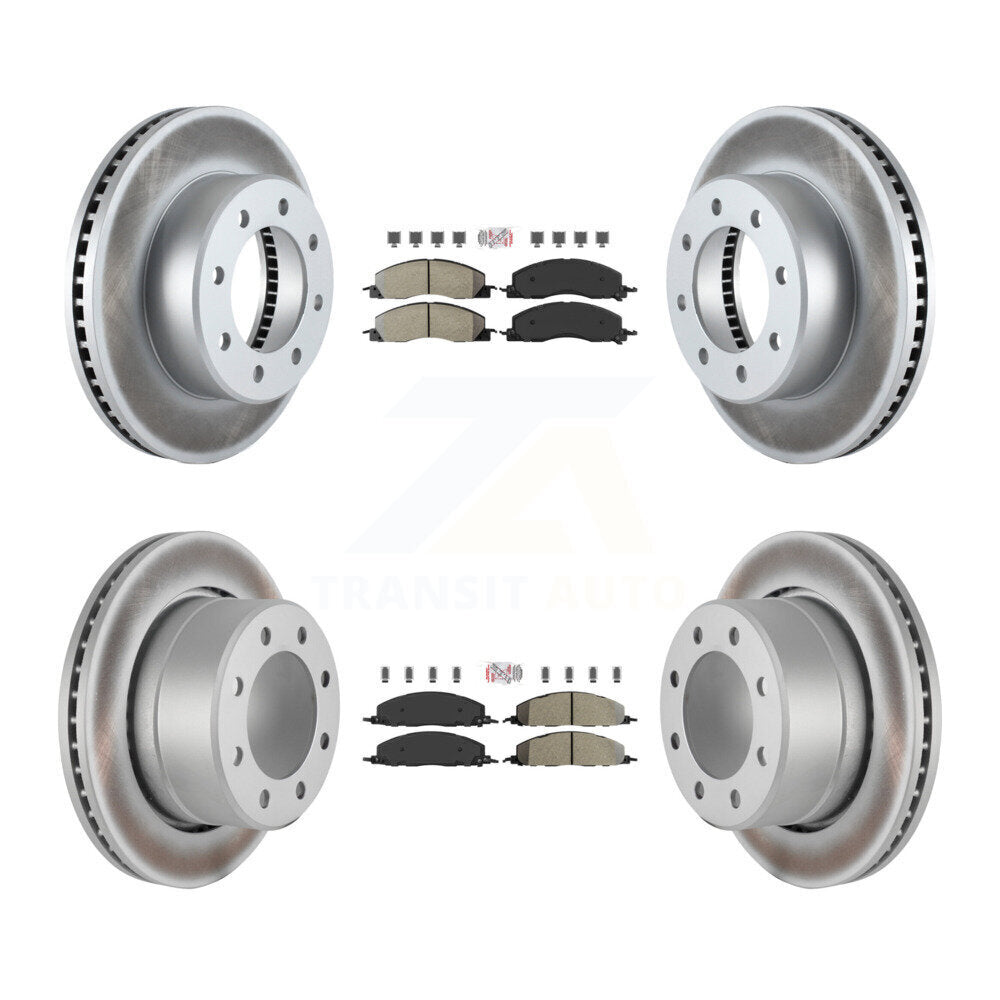 Kit de Rotor de frein avec revêtement de plaquettes semi-métalliques avant et arrière, pour Ram 3500 2500 1500 Dodge