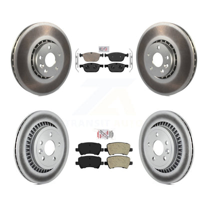 Kit de rotor de frein avec revêtement de plaquettes semi-métalliques avant et arrière en céramique pour Volvo XC6 10-15