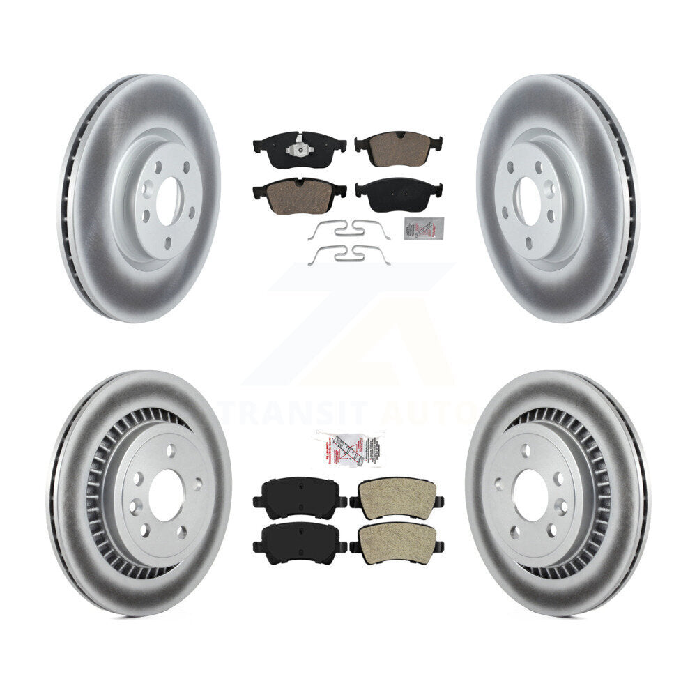 Kit de rotors de frein à disque recouverts de plaquettes semi-métalliques avant et arrière en céramique pour Volvo XC6