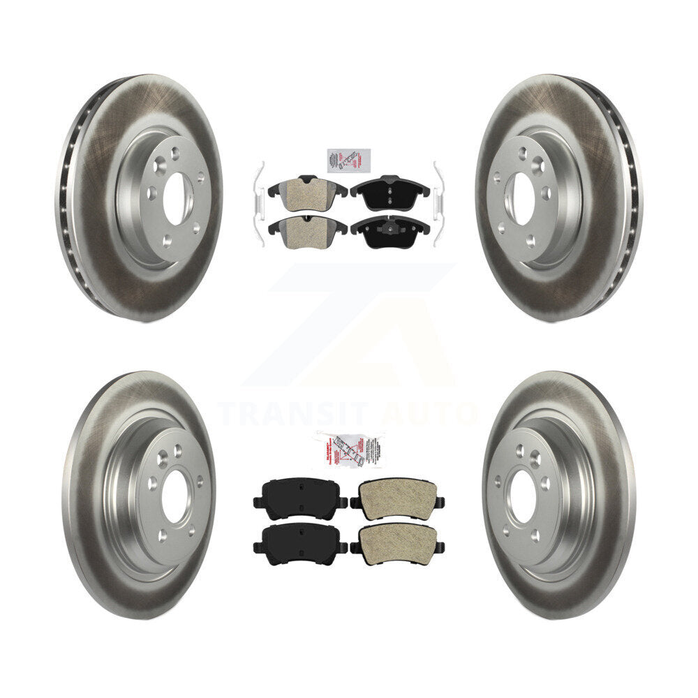 Kit de plaquettes semi-métalliques avant et arrière et de rotors de frein à disque revêtus pour Volvo S60