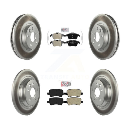 Kit de plaquettes semi-métalliques avant et arrière et de rotors de frein à disque revêtus pour Volvo S60