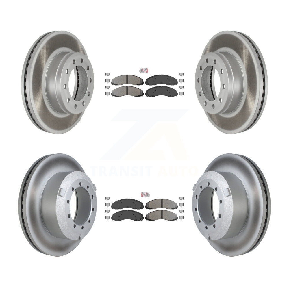 Kit de Rotor de frein à disque, revêtement de protection semi-métallique avant et arrière, pour Ford F-450 Super Dut