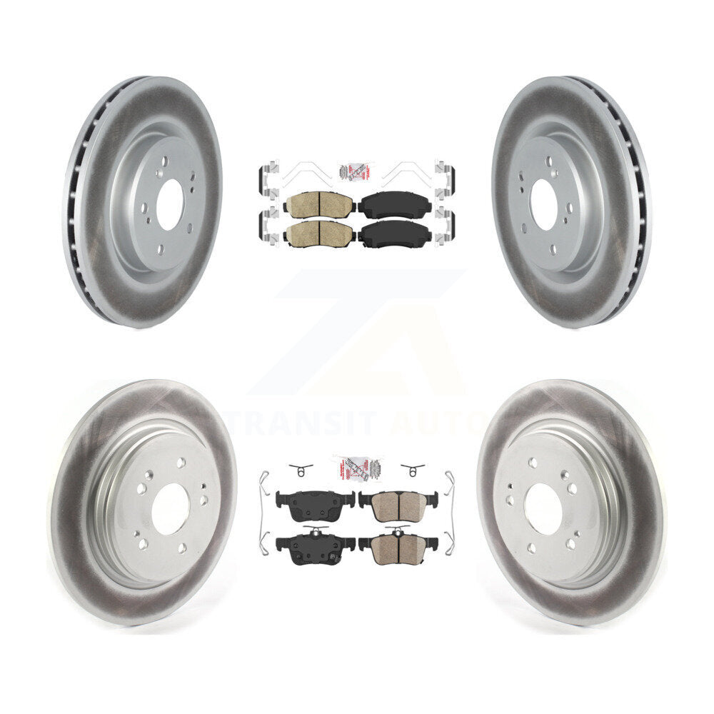 Kit de plaquettes en céramique avant et arrière et disques de frein à disque revêtus pour Acura RD 2019 – 2021