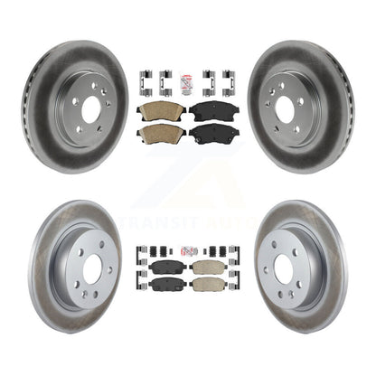 Kit de plaquettes en céramique avant et arrière et Rotor de frein revêtu pour Chevrolet Sonic R 2013 – 2014
