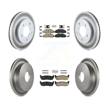 Kit de plaquettes semi-métalliques avant et arrière en céramique et rotor de frein revêtu pour Ford F-150 4W