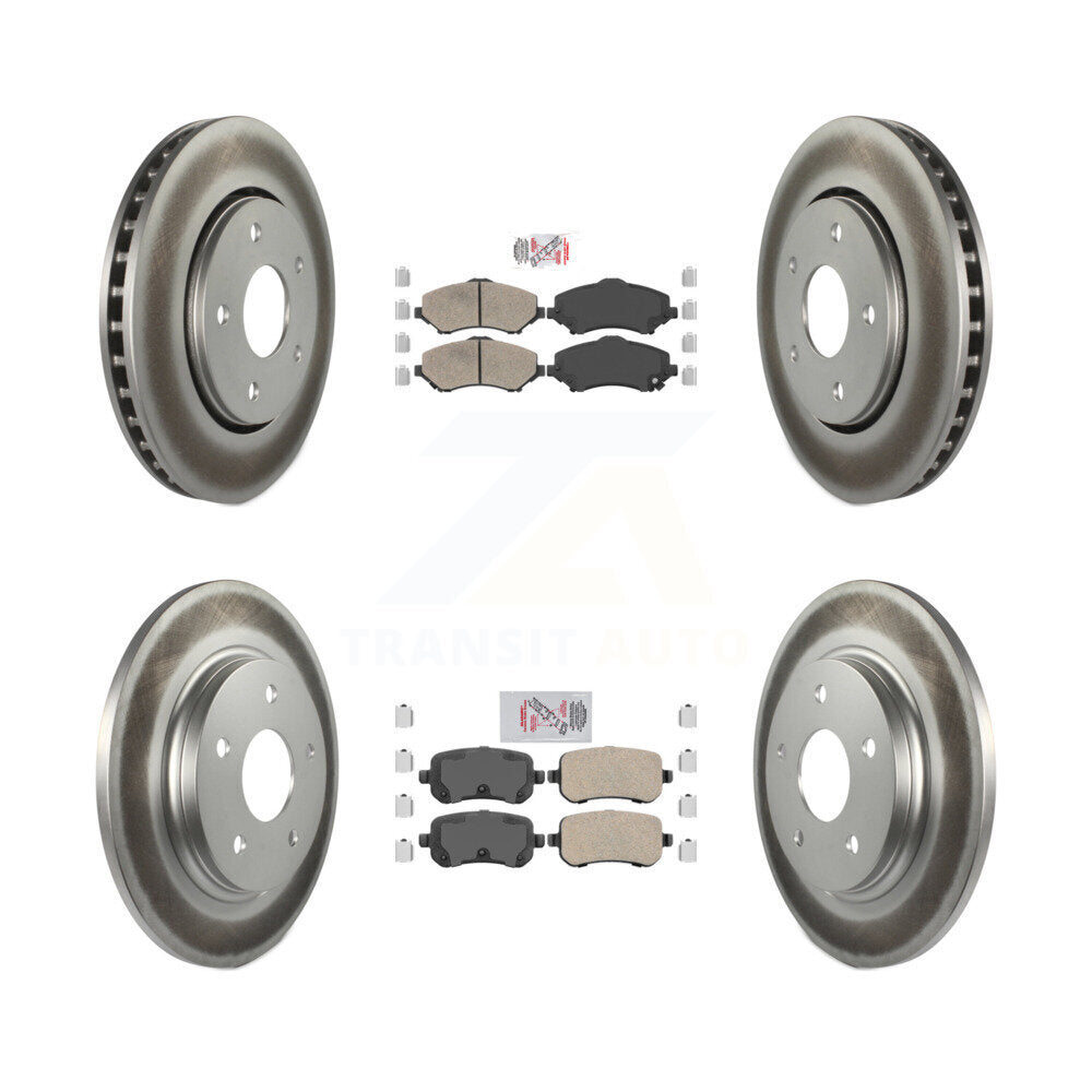 Kit de Rotor de frein à manteau de plaquettes en céramique avant et arrière, pour Dodge Grand Caravan Journey Tow