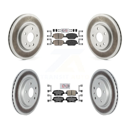 Kit de plaquettes en céramique avant et arrière et de rotors de frein à disque revêtus pour Cadillac XT4 2019