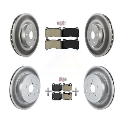 Kit de plaquettes semi-métalliques avant et arrière et Rotor de frein revêtu pour Subaru Impreza WRX ST