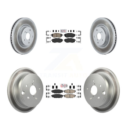 Kit de plaquettes en céramique avant et arrière et disques de frein à disque revêtus pour Subaru WRX