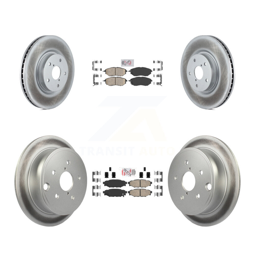 Kit de plaquettes en céramique avant et arrière et disques de frein à disque revêtus pour Subaru WRX