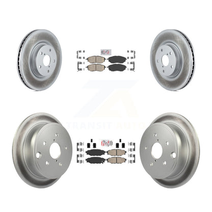 Kit de plaquettes en céramique avant et arrière et disques de frein à disque revêtus pour Subaru WRX