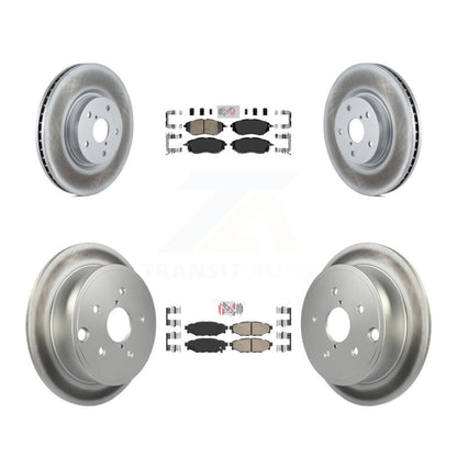 Kit de plaquettes en céramique avant et arrière et disques de frein à disque revêtus pour Subaru WRX