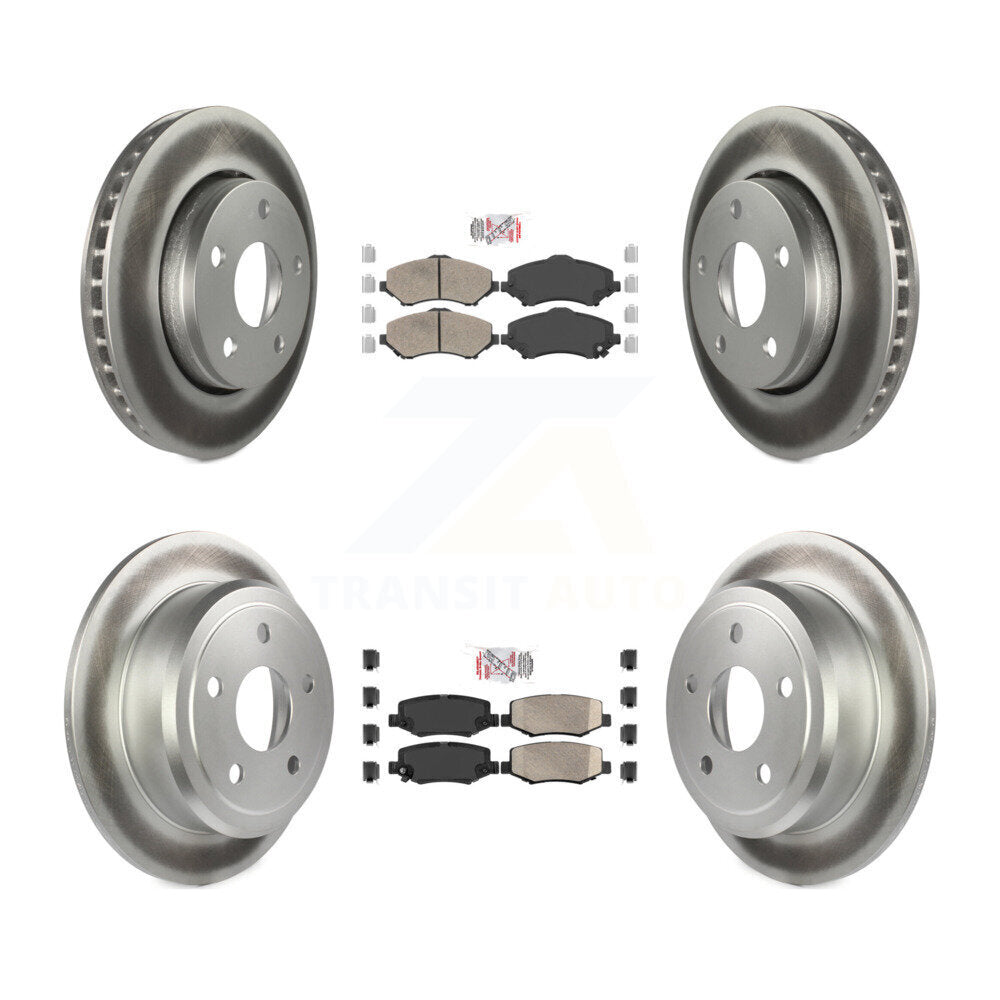 Kit de plaquettes en céramique avant et arrière et Rotors de frein à disque enduits pour Jeep Wrangler JK