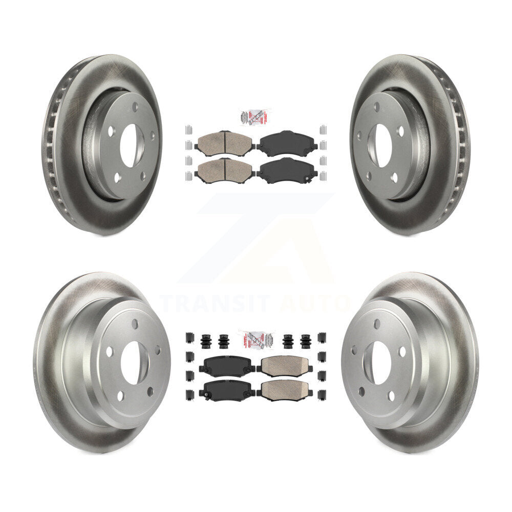 Kit de plaquettes en céramique avant et arrière et Rotors de frein à disque enduits pour Jeep Wrangler JK