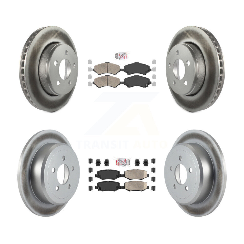 Kit de rotors de frein à disque enduits de tampons en céramique avant et arrière, pour Jeep Liberty Dodge Nitr
