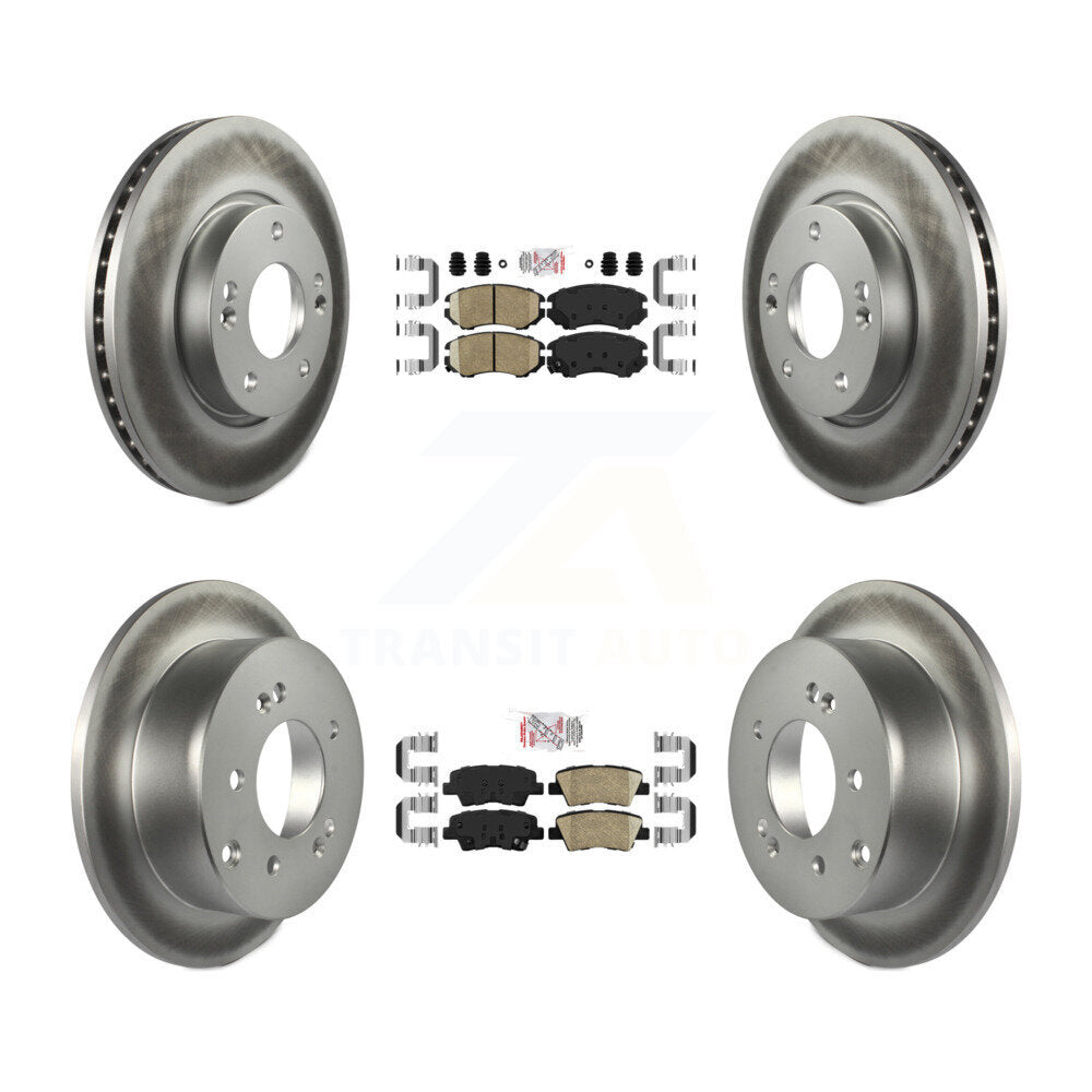 Kit de plaquettes en céramique avant et arrière et disques de frein à disque revêtus pour Kia Soul 2012 – 2013