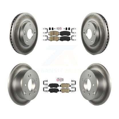 Kit de plaquettes en céramique avant et arrière et disques de frein à disque revêtus pour Kia Soul 2012 – 2013