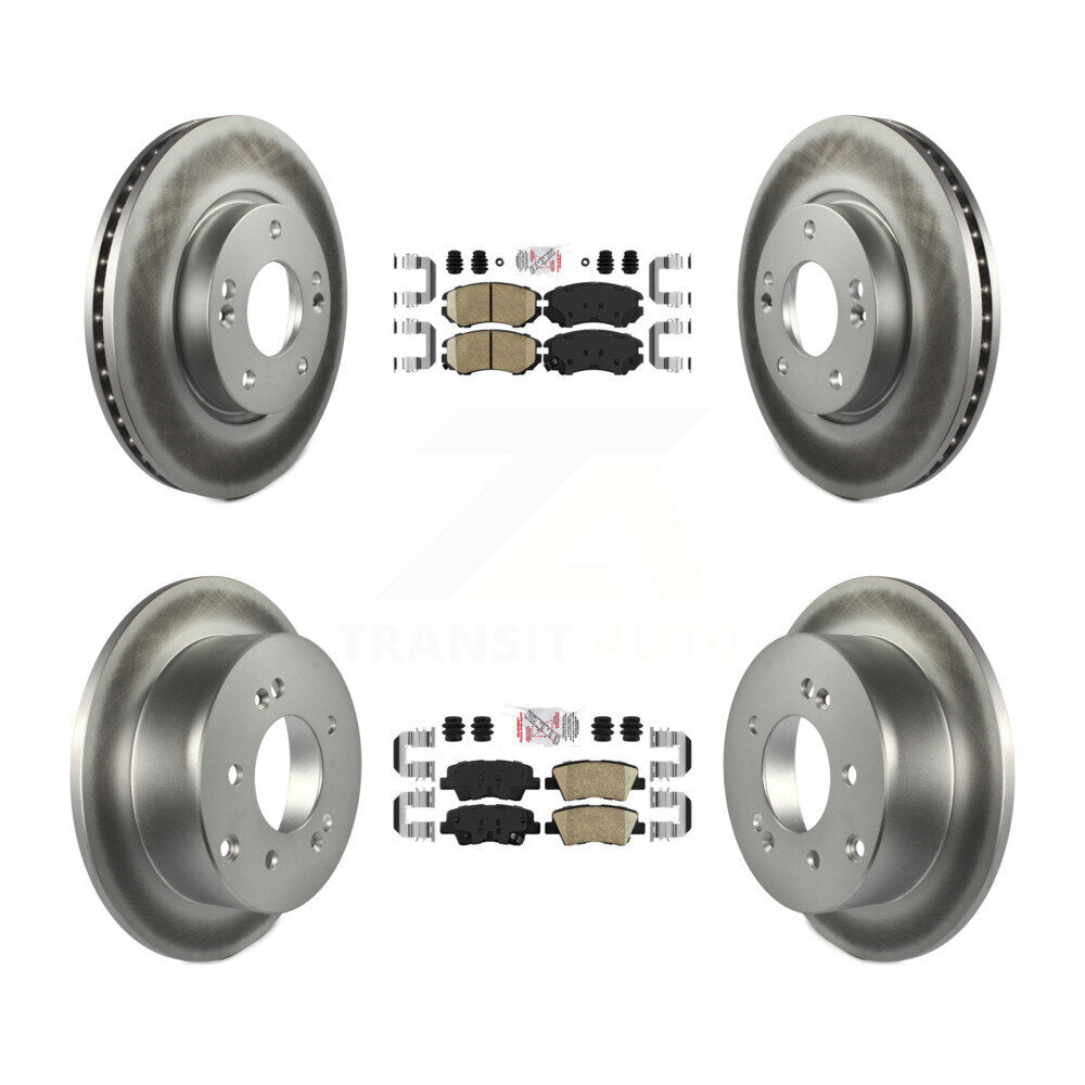 Kit de plaquettes en céramique avant et arrière et disques de frein à disque revêtus pour Kia Soul 2012 – 2013