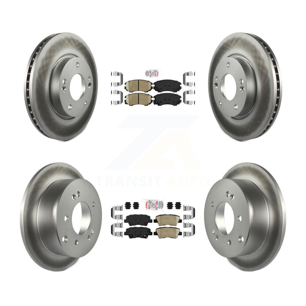 Kit de plaquettes en céramique avant et arrière et disques de frein à disque revêtus pour Kia Soul 2012 – 2013