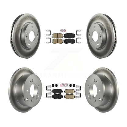 Kit de plaquettes en céramique avant et arrière et disques de frein à disque revêtus pour Kia Soul 2012 – 2013