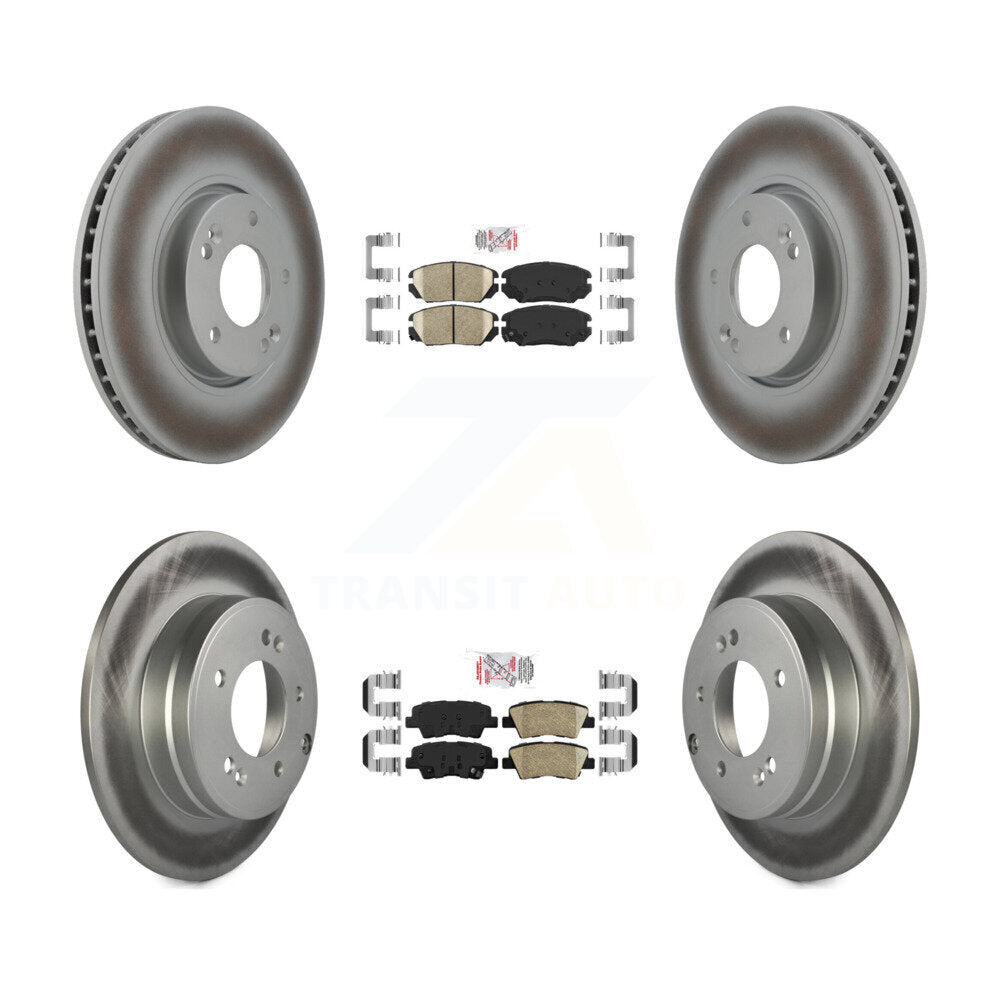 Kit de plaquettes en céramique avant et arrière et disques de frein à disque revêtus, pour Hyundai Sonata 3.3