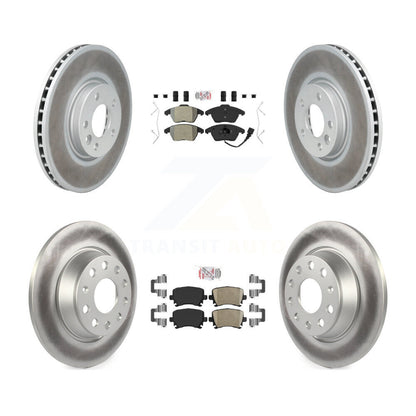 Kit de Rotor de frein à disque, revêtement de coussinets en céramique semi-métallique avant et arrière pour Volkswagen C