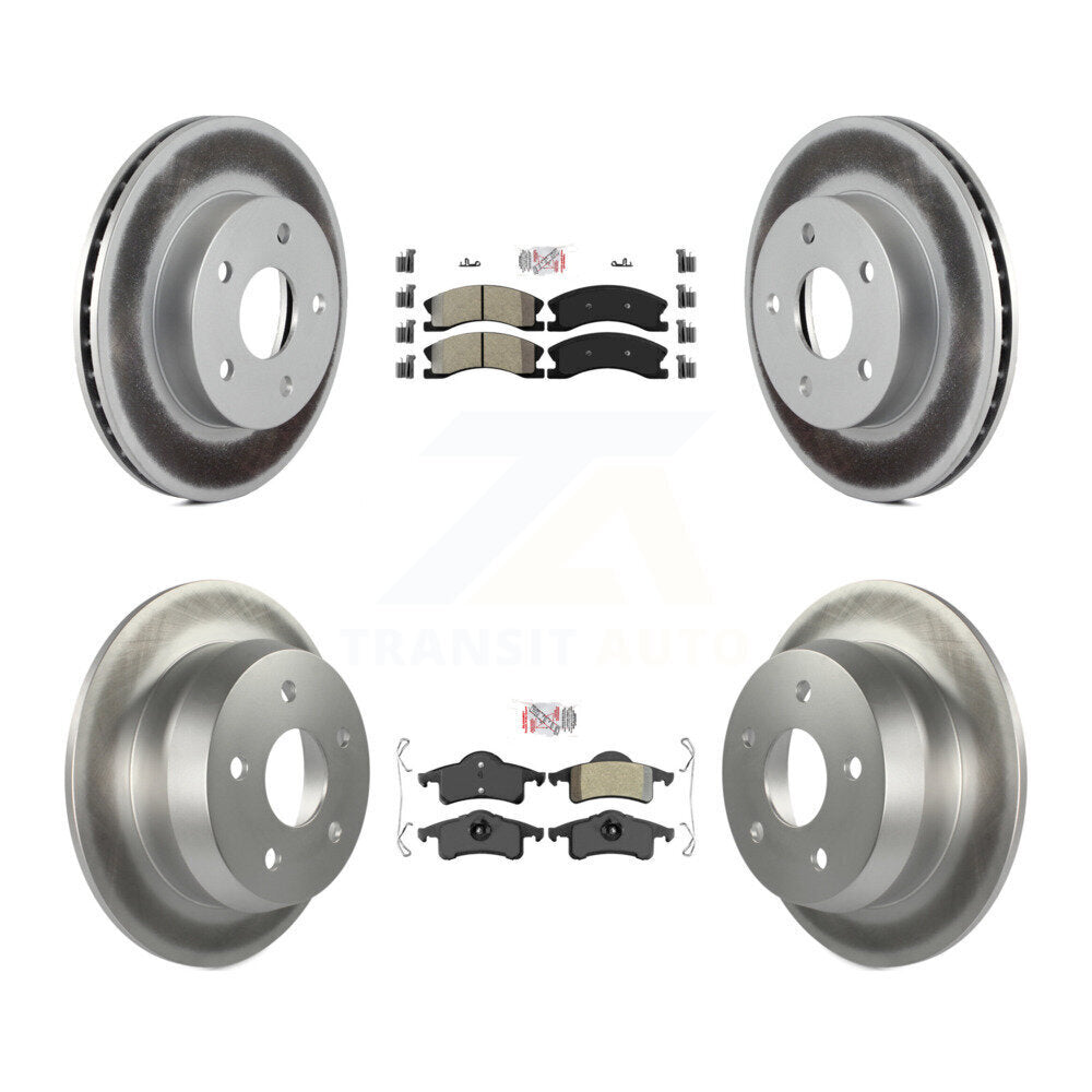 Kit de Rotor de frein à disque avec revêtement de tampons semi-métalliques avant et arrière pour Jeep Grand Cheroke