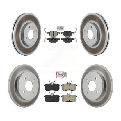Kit de plaquettes semi-métalliques avant et arrière et de rotors de frein à disque revêtus pour Ford Focus