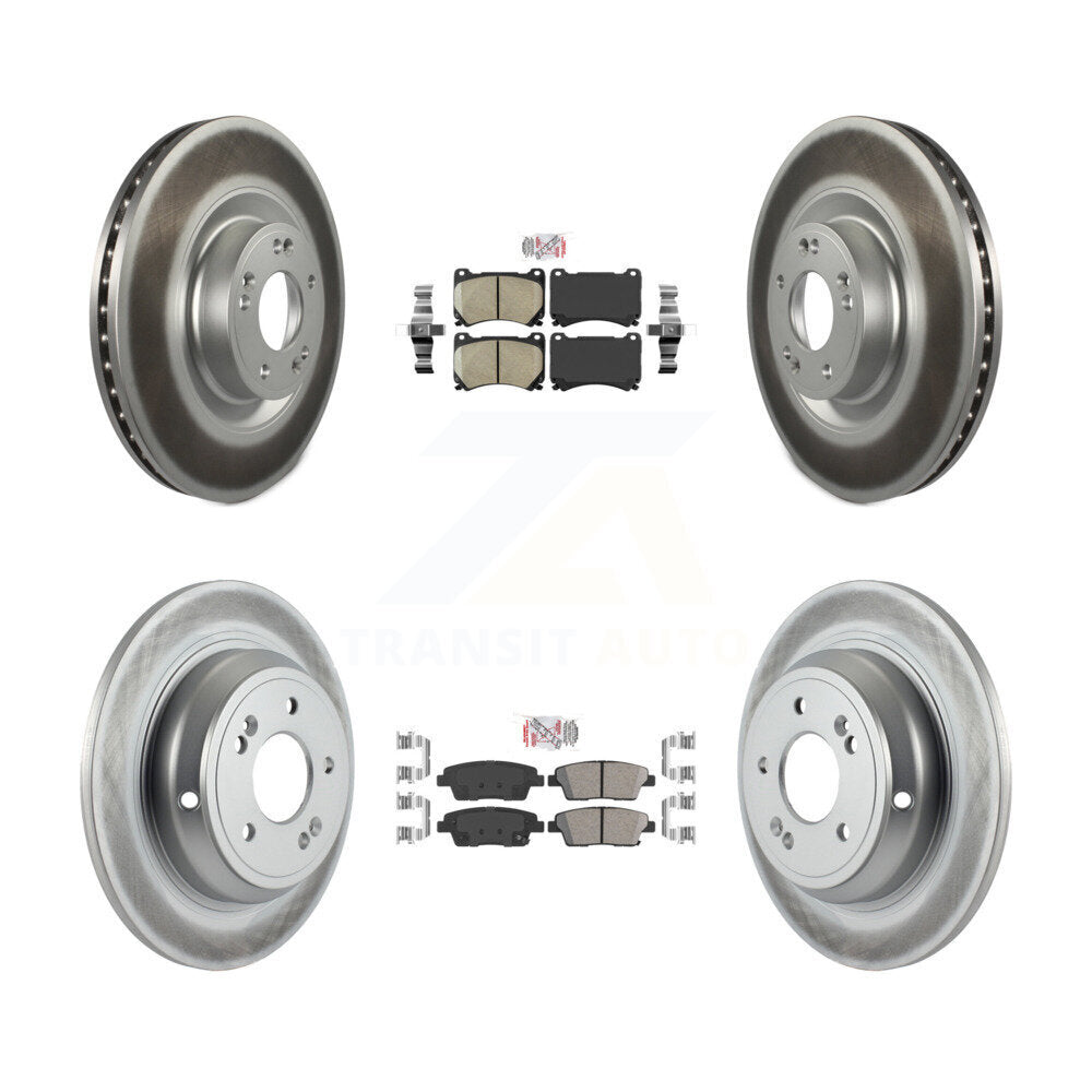Kit de Rotor de frein enduit de plaquettes en céramique avant et arrière, pour Hyundai Genesis 2012 2014 5.0