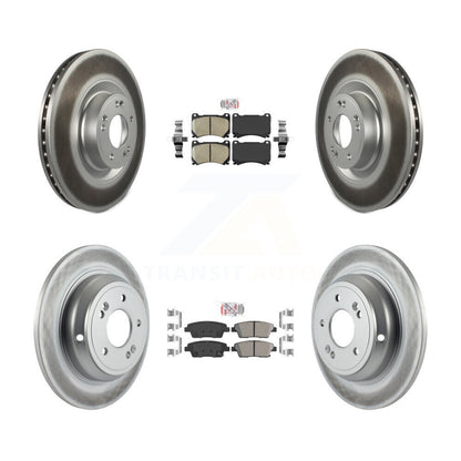 Kit de Rotor de frein enduit de plaquettes en céramique avant et arrière, pour Hyundai Genesis 2012 2014 5.0