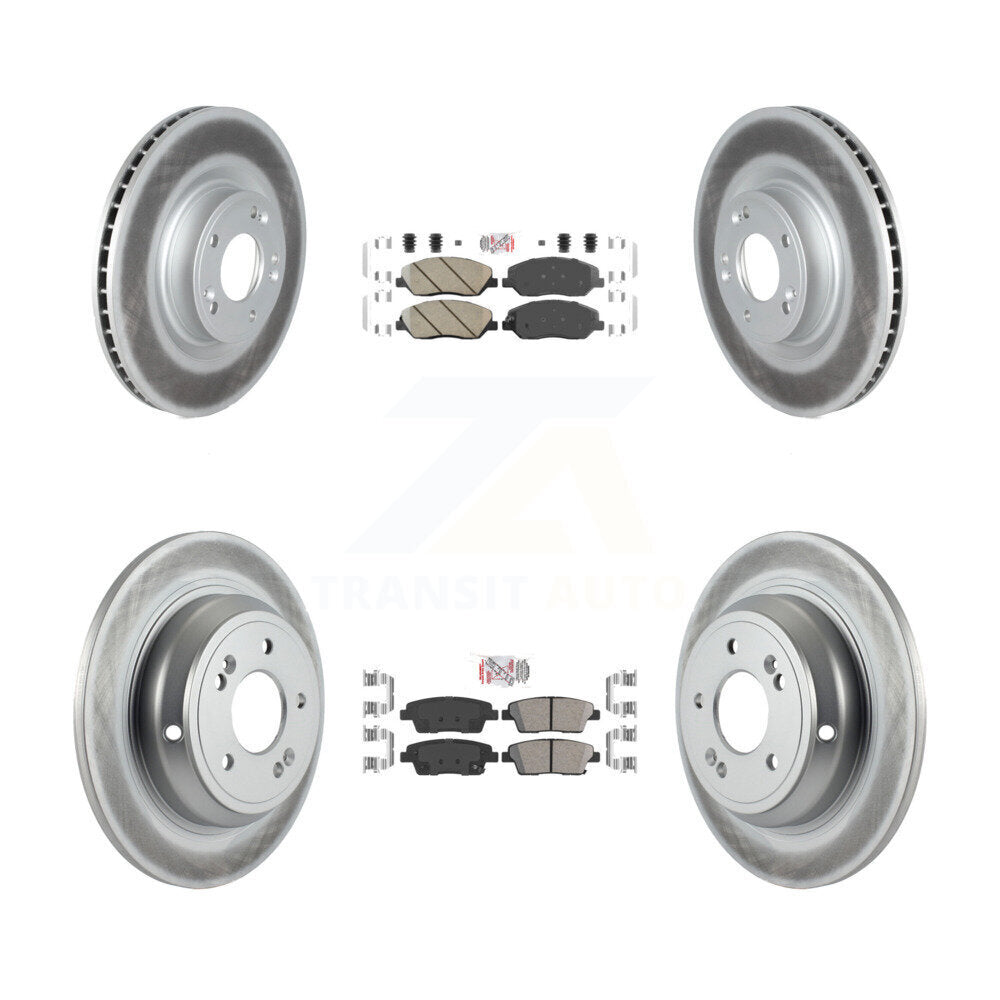 Kit de plaquettes en céramique avant et arrière et disques de frein enduits, pour Hyundai Genesis 3.8