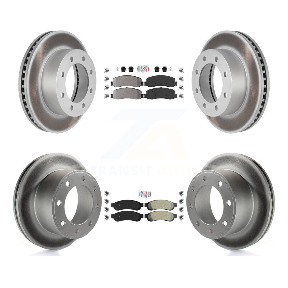 Kit de rotors de frein à revêtement semi-métallique avant et arrière, pour Ford F-350 Super Duty 4W