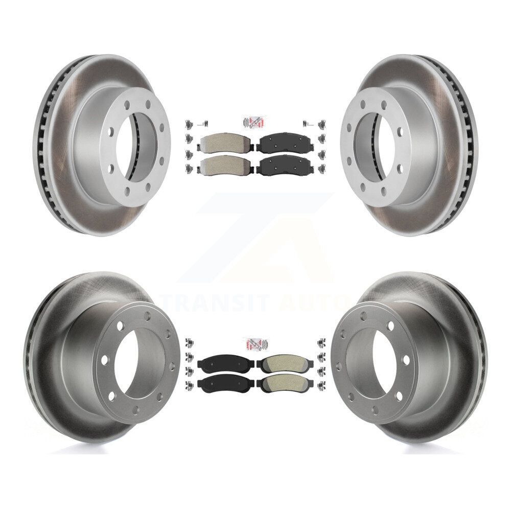 Kit de rotors de frein à revêtement semi-métallique avant et arrière, pour Ford F-350 Super Duty 4W