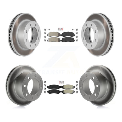 Kit de rotors de frein à revêtement semi-métallique avant et arrière, pour Ford F-350 Super Duty 4W