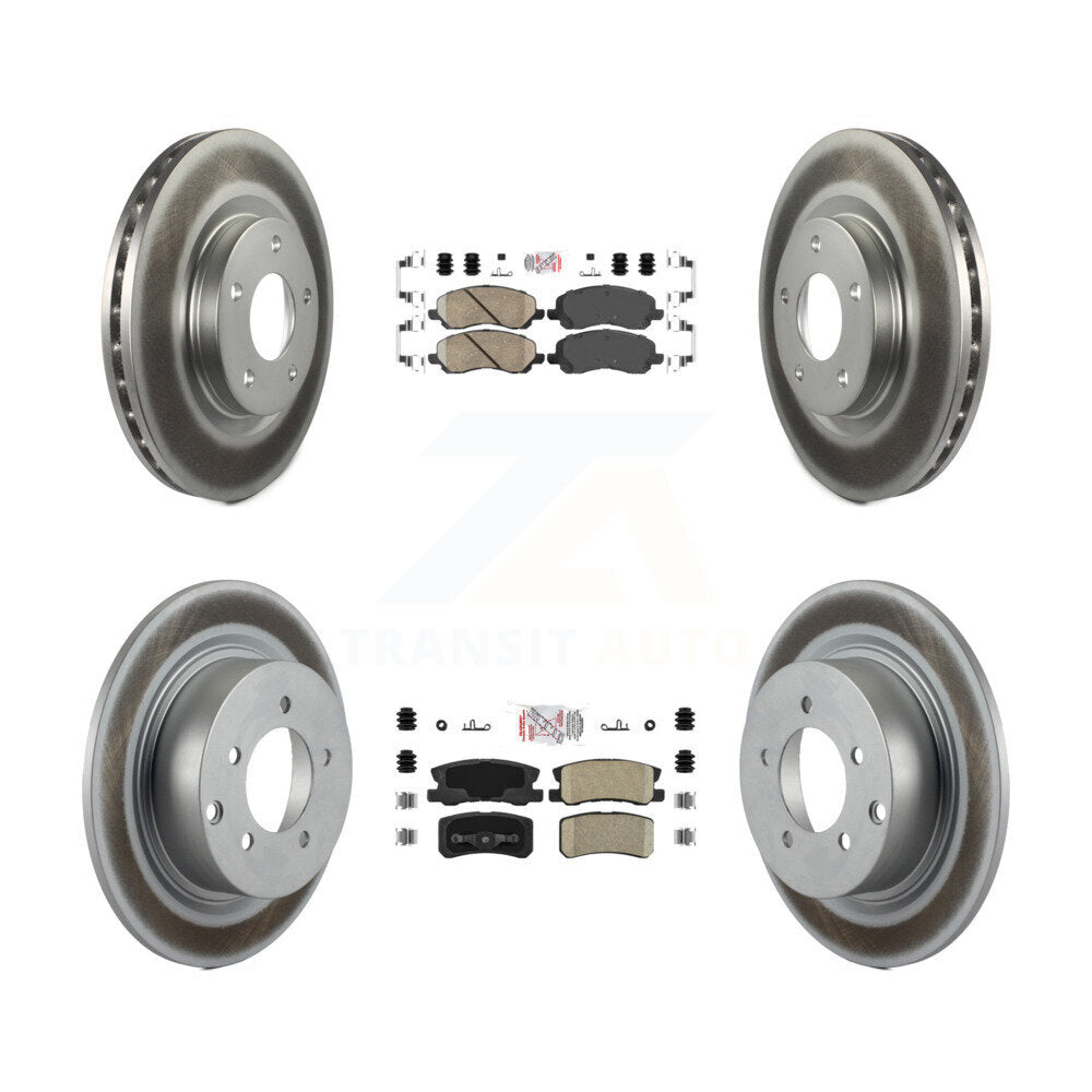 Kit de Rotor de frein enduit de plaquettes en céramique avant et arrière, pour Jeep Mitsubishi Patriot Lance