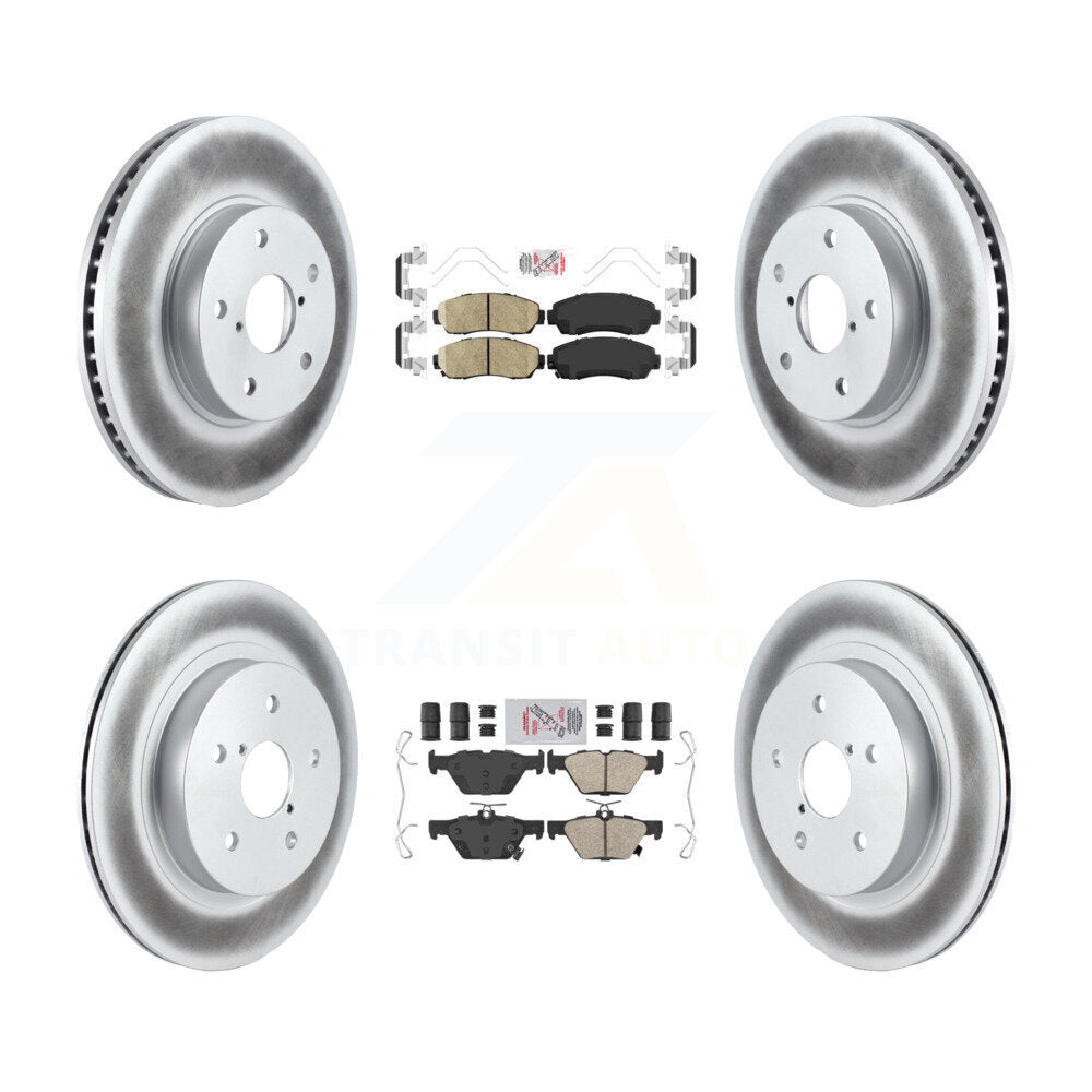 Kit de plaquettes en céramique avant et arrière et Rotor de frein revêtu pour Subaru Legacy 2016 2.5 – 2019
