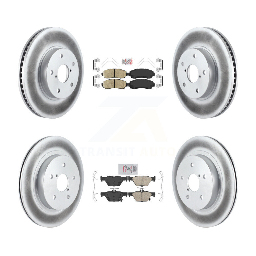 Kit de plaquettes en céramique avant et arrière et Rotor de frein revêtu pour Subaru Legacy 2016 2.5 – 2019
