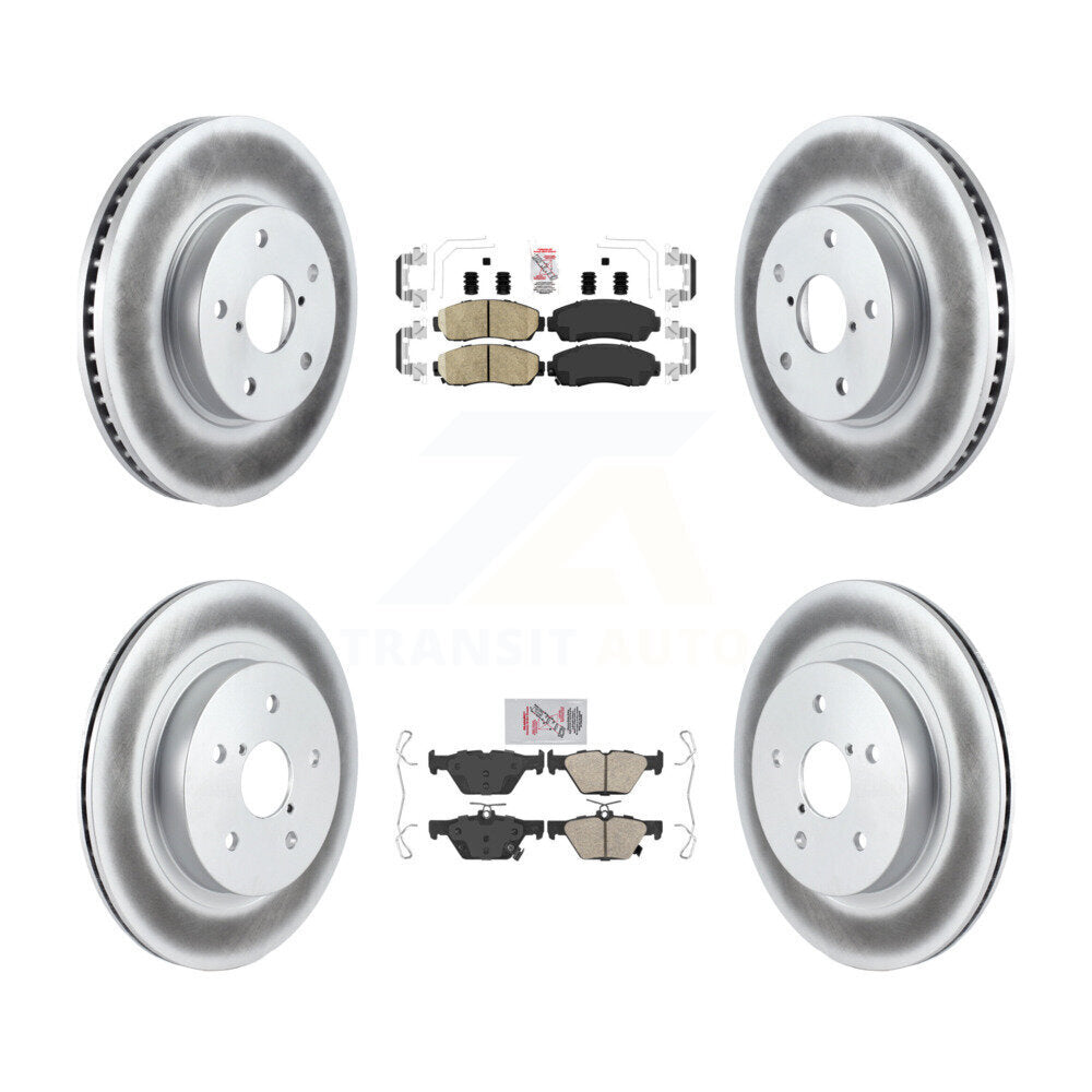 Kit de plaquettes en céramique avant et arrière et Rotor de frein revêtu pour Subaru Legacy 2016 2.5 – 2019