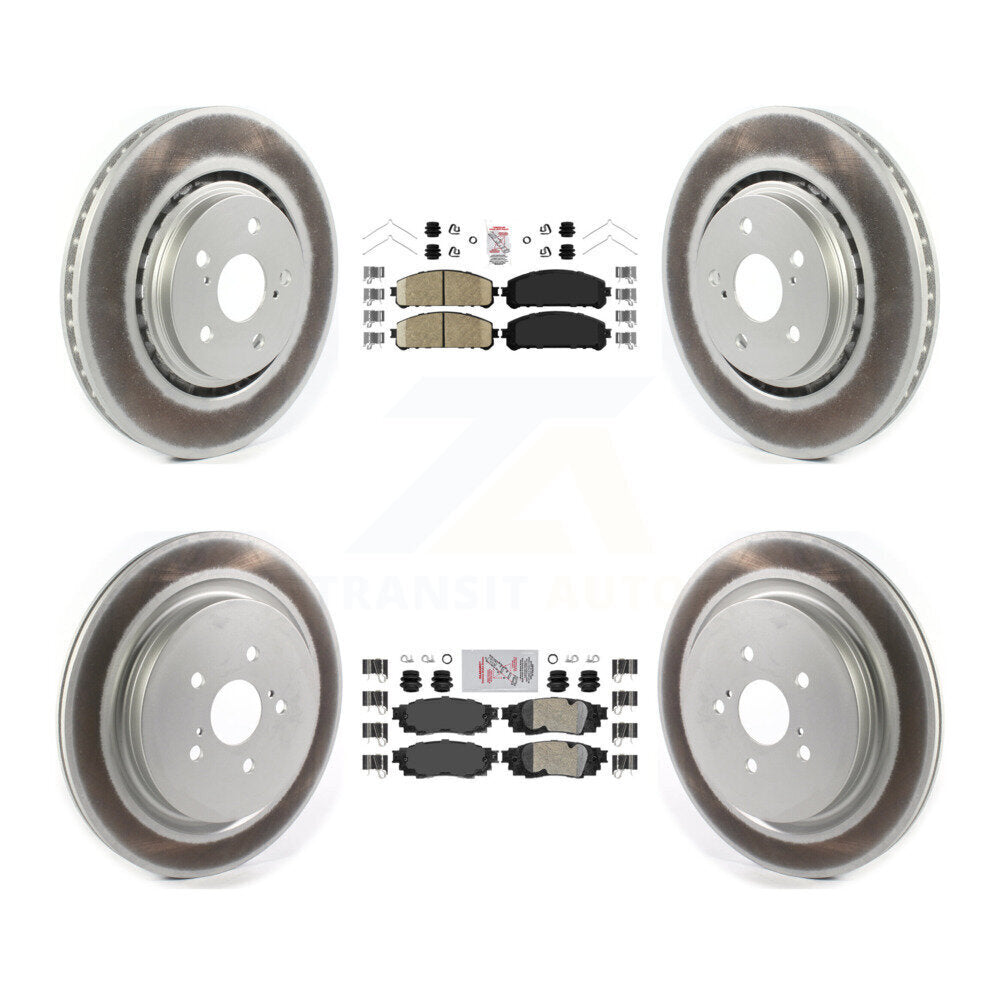 Kit de Rotor de frein à disque enduit de tampons en céramique avant et arrière, pour Lexus RX350 RX450h RX350