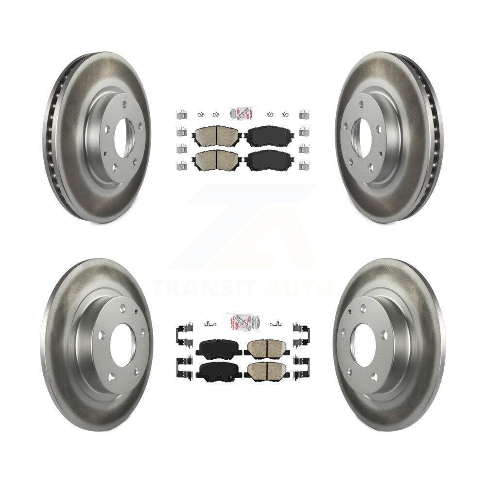 Kit de plaquettes en céramique avant et arrière et de rotors de frein à disque revêtus pour Mazda 6 KGA-103212