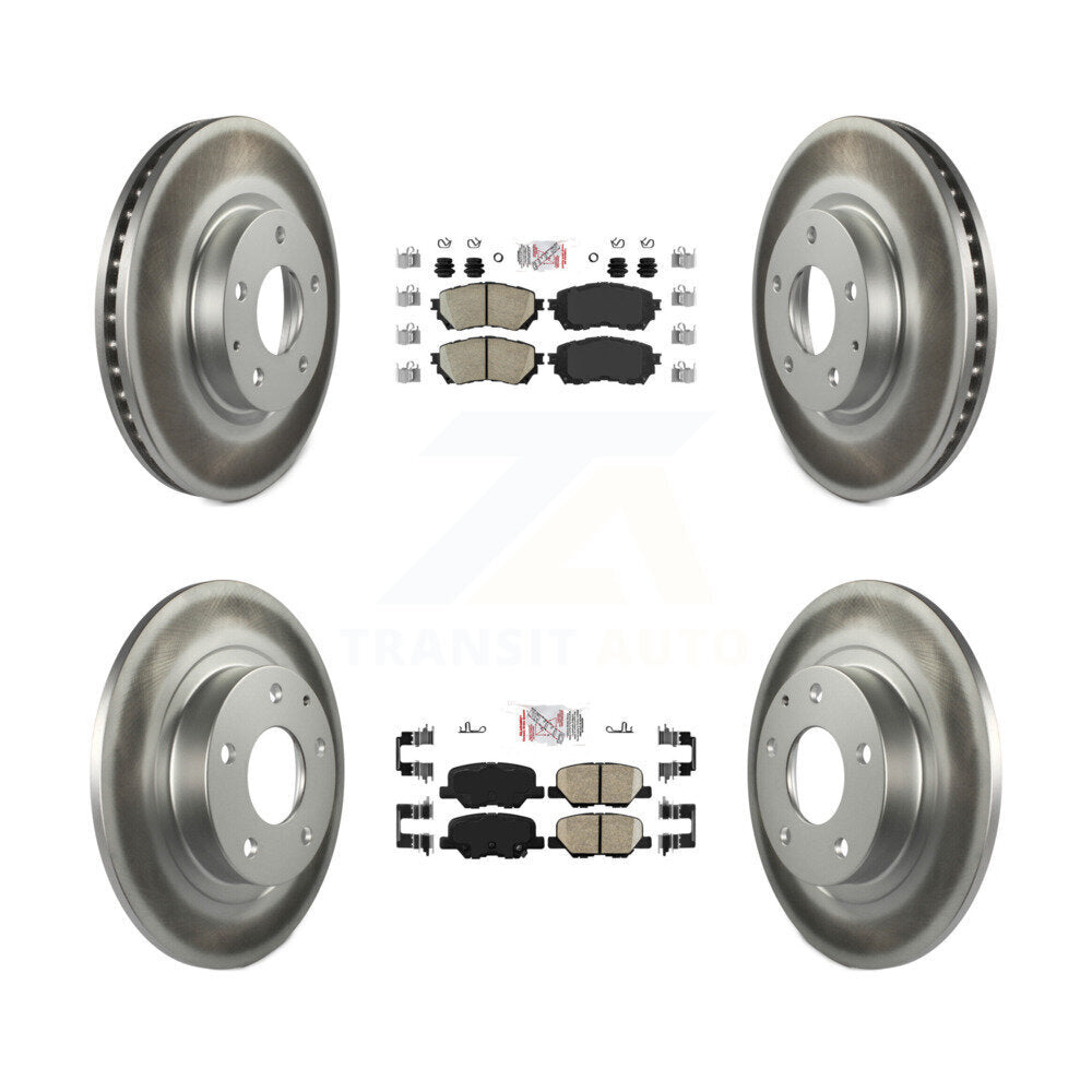 Kit de plaquettes en céramique avant et arrière et de rotors de frein à disque revêtus pour Mazda 6 KGA-103213