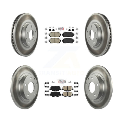 Kit de plaquettes en céramique avant et arrière et de rotors de frein à disque revêtus pour Mazda 6 KGA-103213