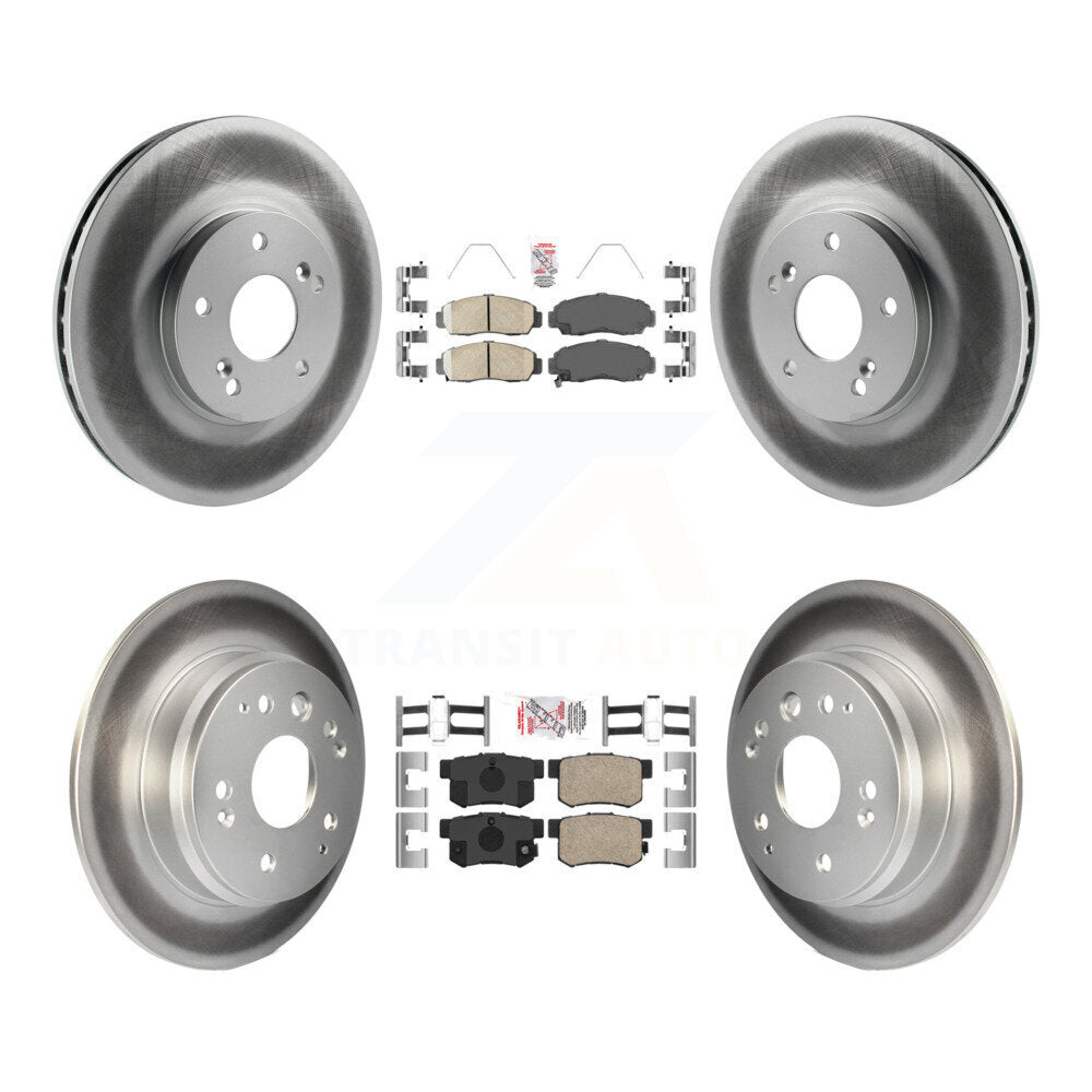 Kit de plaquettes en céramique avant et arrière et de rotors de frein à disque revêtus pour Acura TL KGA-10323